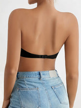 Rückenfreier, trägerloser Basic-BH mit Anti-Rutsch-Streifen in Schwarz